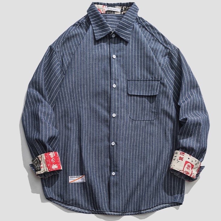 StripesButtonUpLongSleeve